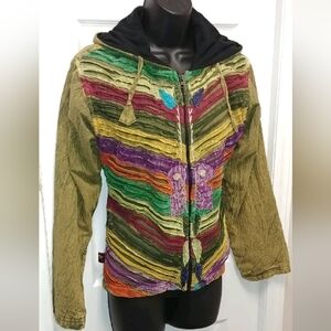 Leopards & Roses hooded jacket